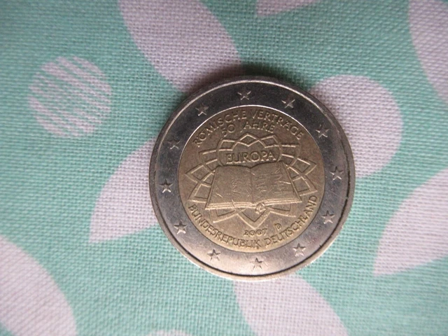 PIÈCE DE 2 euros Allemagne commémorative 50 ANS TRAITE DE ROME D EUR 3